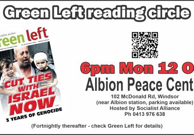 Green Left reading circle: Cut ties with Israel