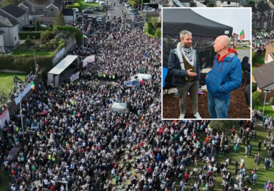 Protest and Paul Murphy inset