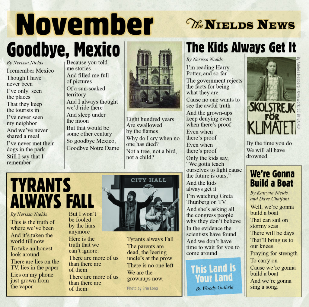 THE NIELDS - NOVEMBER album artwork