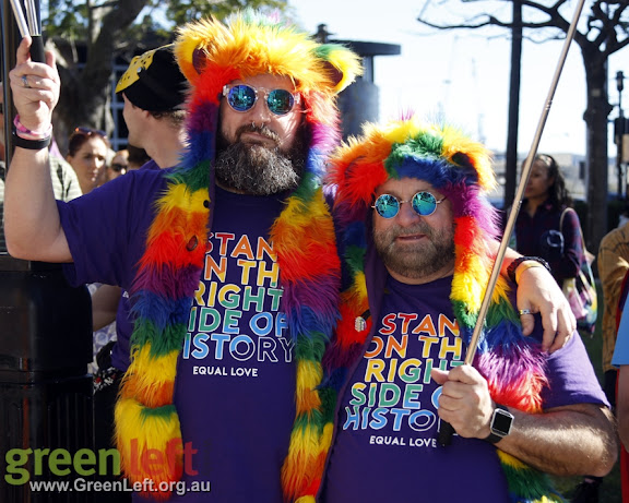 Marriage Equality rally and march in Brisbane, June 24 2016.