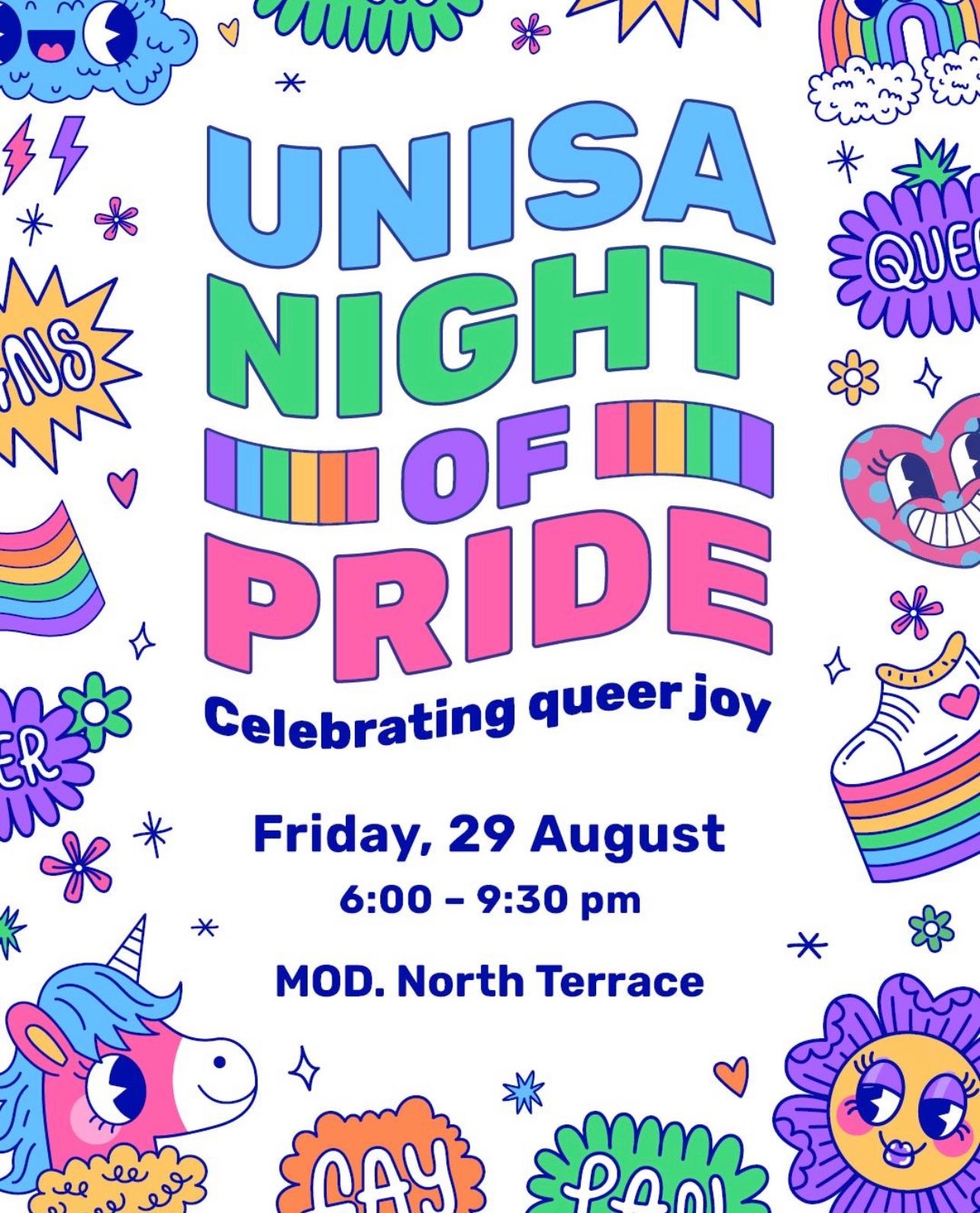 Graphic: Uni SA Night of Pride 29082025