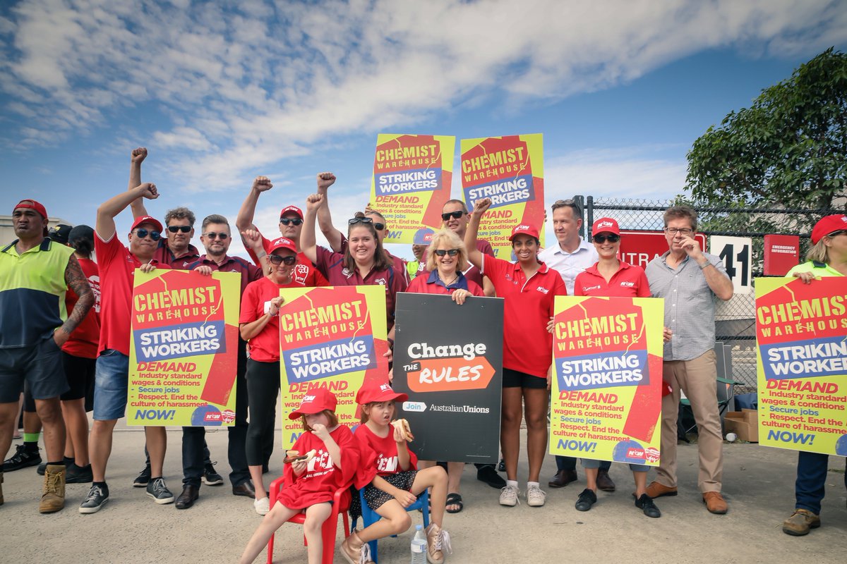 Striking Chemist Warehouse workers hold strong