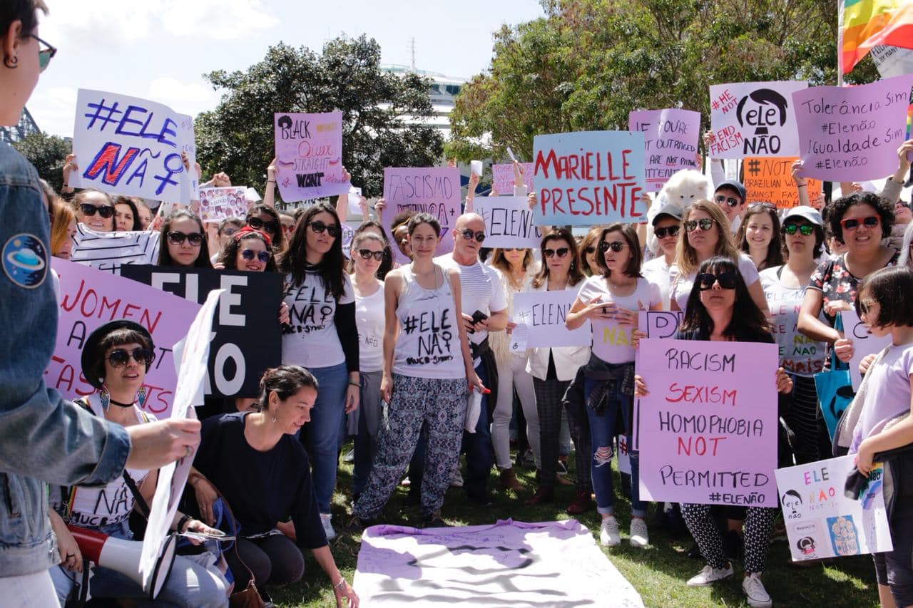 Brazilians in Sydney protest against Bolsonaro, misogynist ...
