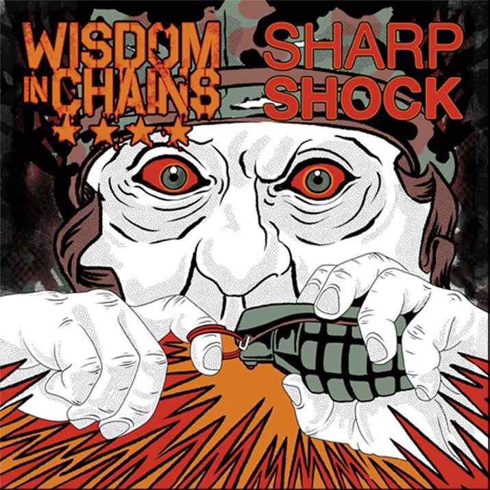 WISDOM IN CHAINS & SHARP/SHOCK - SPLIT album artwork