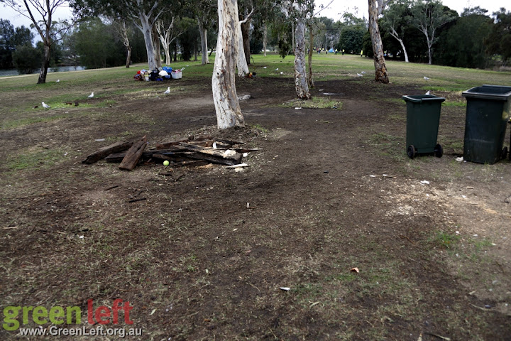 This was the site of where the women's camp had been.